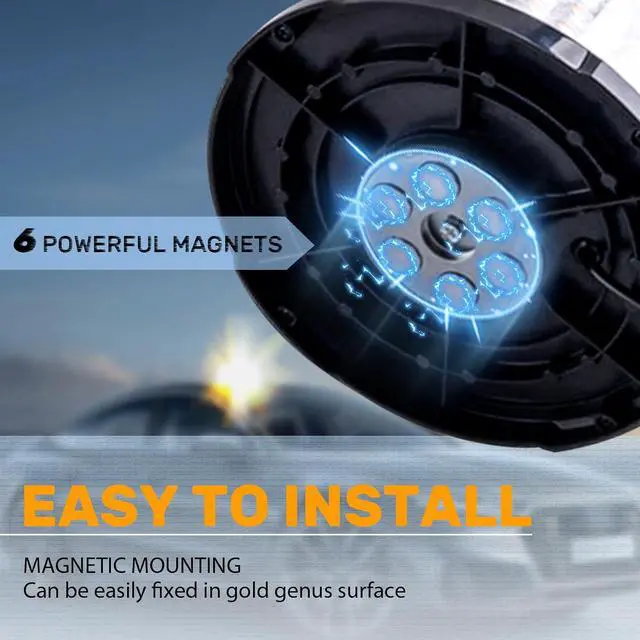 Alt view image 5 of 7 - 1PCS LED Beacon Light 7 Magnetic Beacon Strobe Flashing Lights
