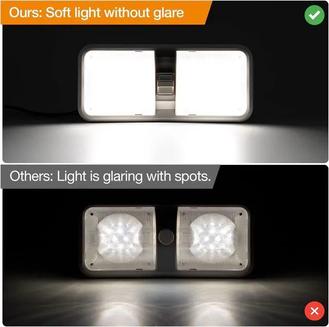 Alt view image 4 of 7 - RV Led Lights Interior 12v Volt Fixtures, 1000LM 8W Camper Light For Inside, Rv Ceiling Dome Lamp Led 12v With Switch For RV/Camper/Trailer/Boat (Natural White,4000K-4500K,5pack).
