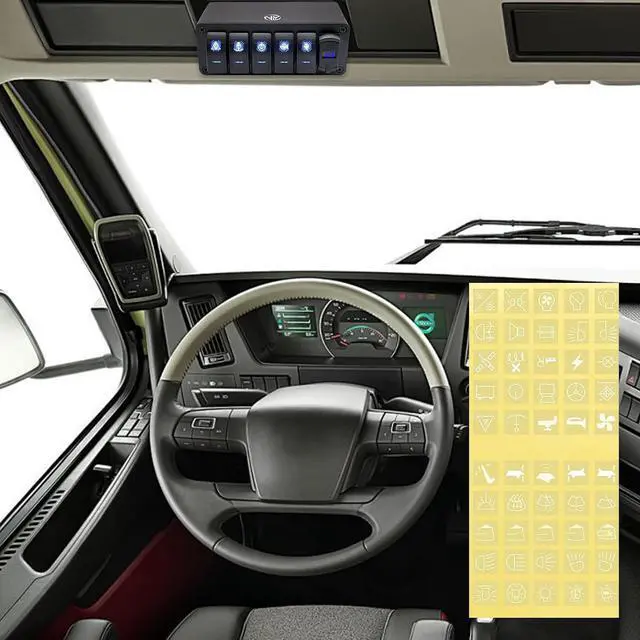 Alt view image 7 of 7 - 5 Gang Rocker Switch Box Aluminum 12v Switch Panel SPST ON Off Switch PD Type C and QC 3.0 USB Charger Voltmeter Waterproof Toggle Switch Panel DIY Stickers for Boats Cars RVs Trucks