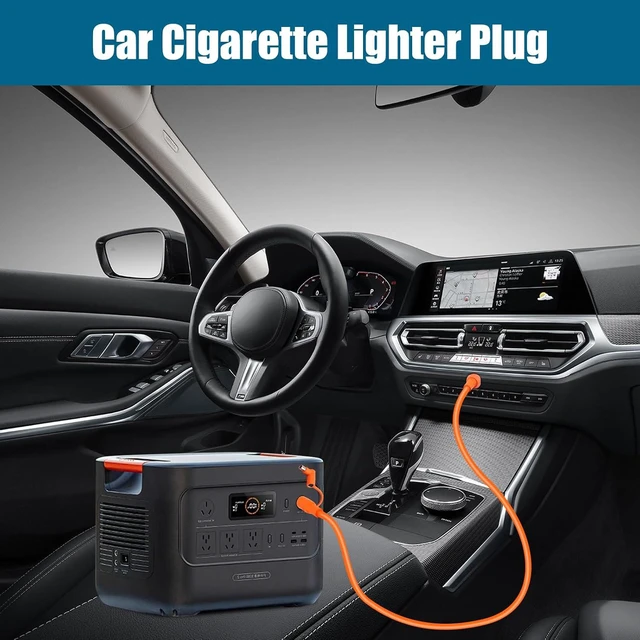 Alt view image 3 of 6 - 12V/24V 14AWG 25FT Car Cigarette Lighter Charging Cable, DC 8mm 15A DC7909/8020 to Car Charger for Jackery/Anker/GRECELL/BLUETTI/Goal Zero Yeti/Westinghouse Power Station