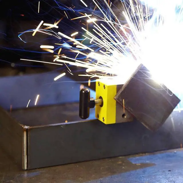 Alt view image 5 of 6 - MagSquare 165 Magnetic Welding Square Base Clamp Holder for Welding Kit, Tools, Supplies and Accessories, Magnet Switch with On/Off Capabilities, 150 lb Holding Force, Black