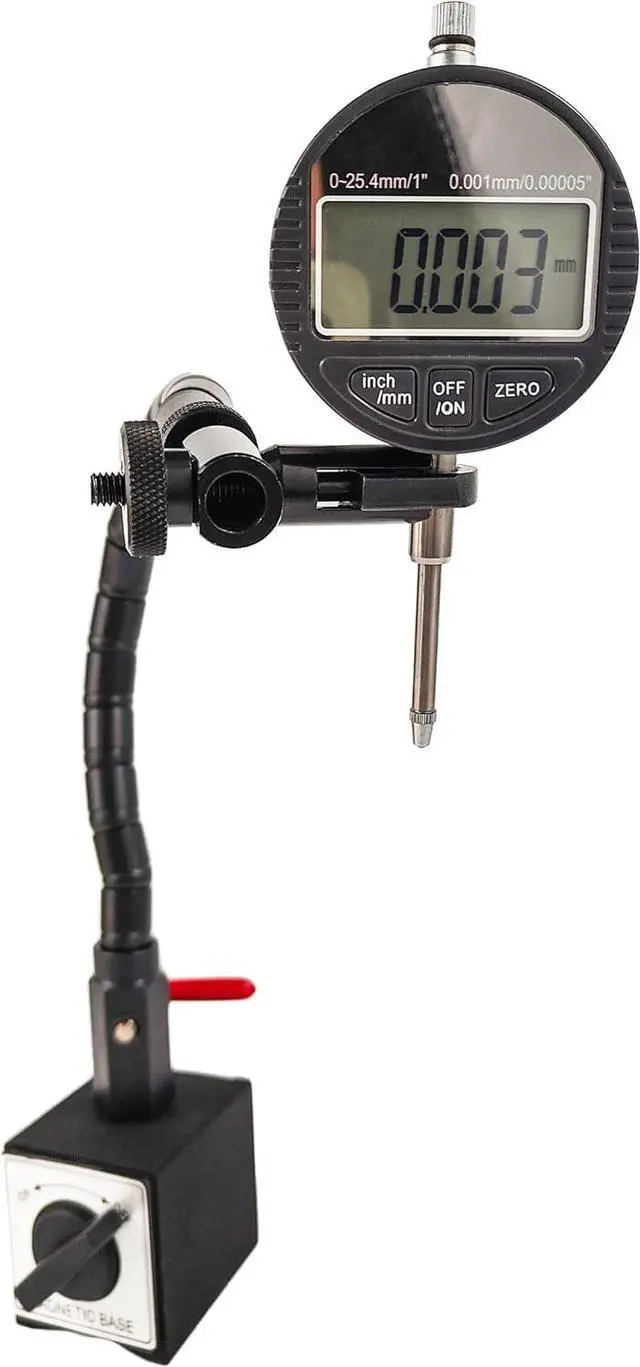 Alt view image 6 of 6 - (R Indicator Holder with Magnetic Base Stand Aluminum Strut & Steel, Flexible Arm, Max Force 176lbs/80kg for Dial/Test Indicators