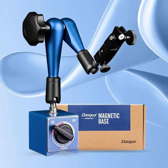 Alt view image 6 of 6 - Industrial-Strength Magnetic Base Indicator Holder with Fine Adjustment, Heavy Duty dial gage Holder with Swivel clamp, 176lb/80kg Max Pull