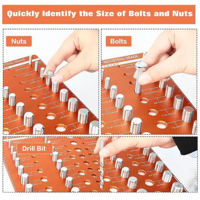 Alt view image 2 of 7 - 68 Nut and Bolt Thread Checker Standard and Metric, Screw Thread Gauge