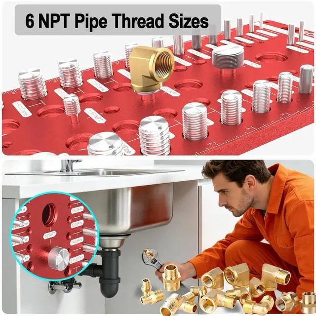 Alt view image 3 of 7 - 88 Thread Checker with 6 NPT Pipe Thread, Nut and Bolt Thread Checker