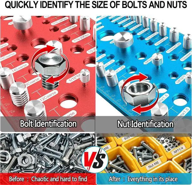 Alt view image 4 of 7 - 88 Thread Checker with 6 NPT Pipe Thread, Nut and Bolt Thread Checker