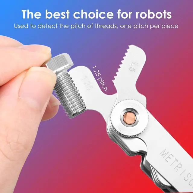 Alt view image 4 of 7 - 52-Piece Nut and Bolt Thread Checker + Thread Gauge Set, Bolt Size Finder