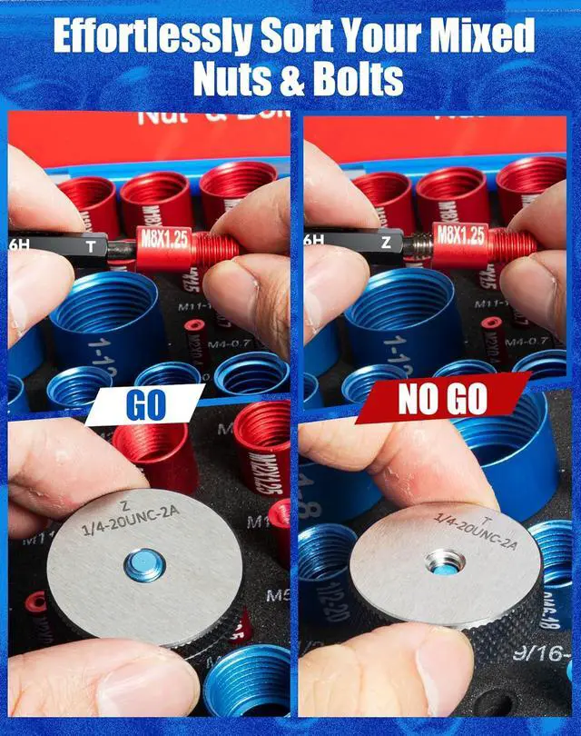 Alt view image 4 of 7 - 66 Nut and Bolt Thread Checker with 32 Metric & 34 Standard Gauges