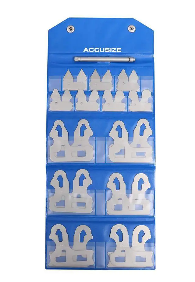 Alt view image 6 of 7 - 26 Pc Radius Gauge Set Metric 0.5 mm -13.0 mm Gauges with Holder, 3602-5026