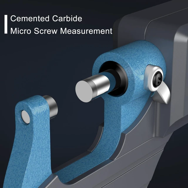 Alt view image 4 of 6 - HDLKNAK Digital Outside Micrometer 0-1", 0.00005"/0.001mm Precision (Blue)