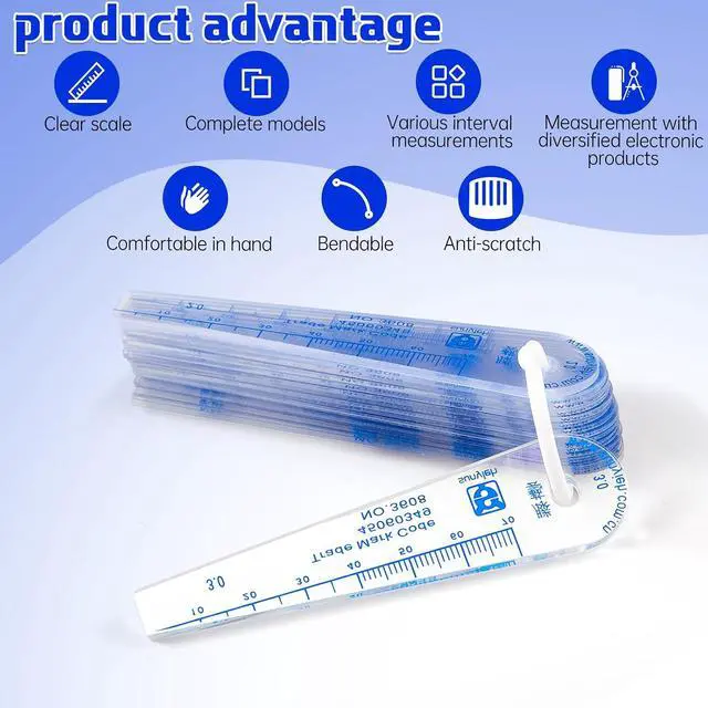 Alt view image 3 of 6 - 4 Set Plastic Feeler Gauge 0.05mm to 3mm Metric Gap 21 in 1 Tool