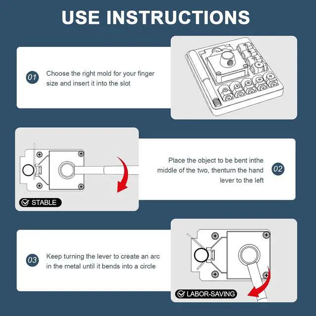 Alt view image 4 of 7 - Ring Bender Tool Nylon Inserts for Spoon Rings and Jewelry Making