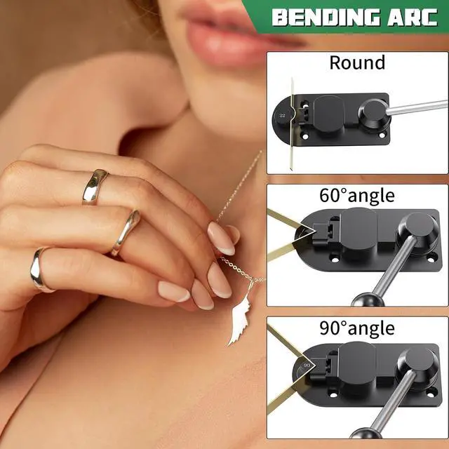 Alt view image 5 of 7 - Ring Bender Tool for Spoon Rings Heavy Duty Jewelry Ring Bending Tool Kit with Mandrel, Sizer Gauge, Nylon Dies, Hammer & Polishing Tools Ring Maker Machine for DIY Jewelry Craft
