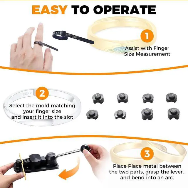 Alt view image 3 of 7 - Ring Bending Tool 14 Pcs Multi-Functional Jewelry Ring Making Tools