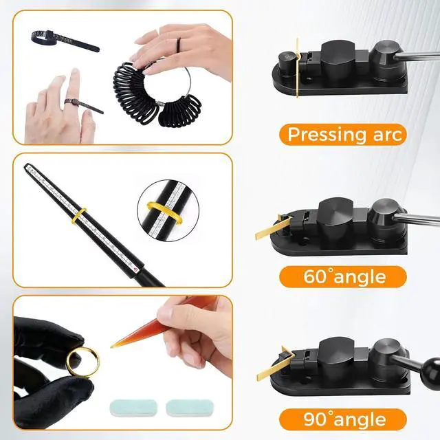 Alt view image 6 of 7 - Ring Bending Tool 14 Pcs Multi-Functional Jewelry Ring Making Tools