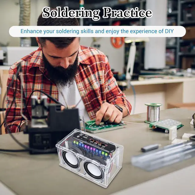 Alt view image 3 of 7 - DIY Bluetooth-Compatible Speaker Soldering Kit with FM Radio