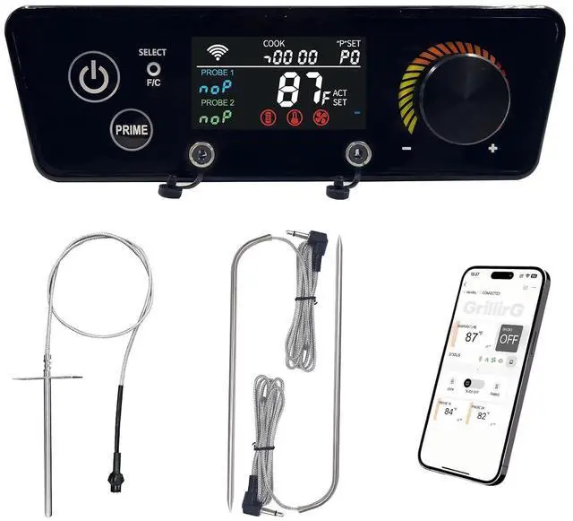 Main image of Trapezoid WiFi PID Control Board Replacement for Pit Boss Lexington 540/Classic 700/Austin XL 1000/440FB1Pellet Grill,Controller with Smart APP, RTD Probe & 2 Meat Probes