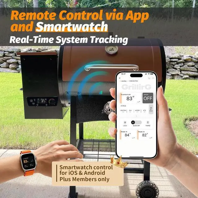 Alt view image 2 of 7 - Trapezoid WiFi PID Control Board Replacement for Pit Boss Lexington 540/Classic 700/Austin XL 1000/440FB1Pellet Grill,Controller with Smart APP, RTD Probe & 2 Meat Probes