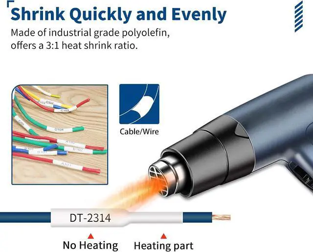 Alt view image 3 of 7 - Rhino Industrial Heat Shrink Tube 18051 A18051,1/4" 6mm,10-Pack