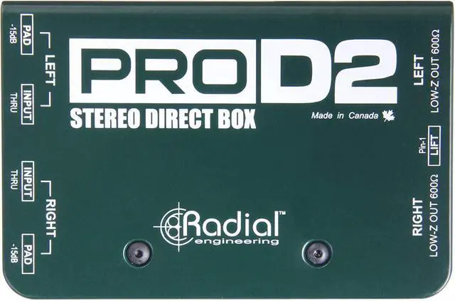 Alt view image 2 of 5 - Radial Engineering ProD2 Passive Stereo DI Box Bundle