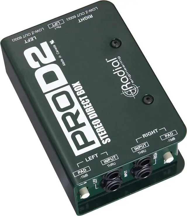 Alt view image 5 of 5 - Radial Engineering ProD2 Passive Stereo DI Box Bundle