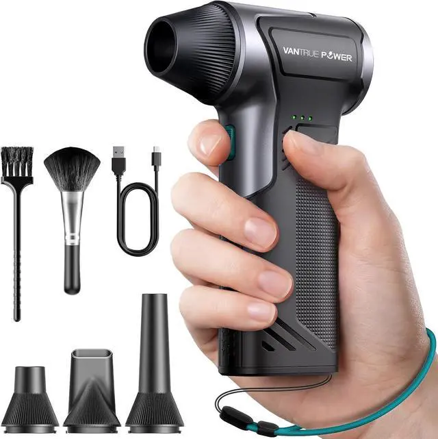 Main image of T150 Compressed Air Duster, Mini Hand Blower 110000RPM, 3-Gear Handheld Cordless Blower with Fast Charging, Portable Electric Air Blower for PC, Car, Outdoor, Keyboard