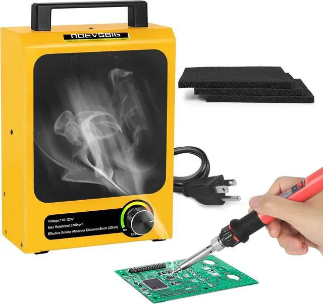 Main image of Fume Extractor, Adjustable Suction Power Solder Fume Extractor with 4 Carbon Filters, Soldering Fan for Soldering, Stained Glass, Laser Engraving, and DIY Projects