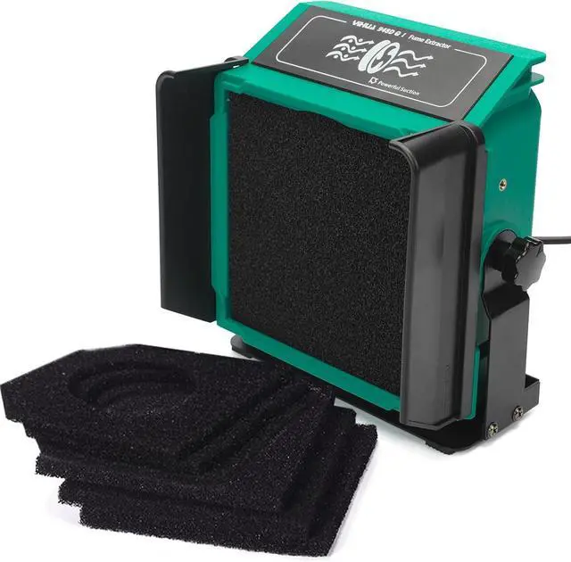 Main image of 948DQ-I Solder Fume Extractor Fan Solder Smoke Absorber Remover Tiltable Angle with 8 Extra Fan Filters for Soldering Wood Burning and more