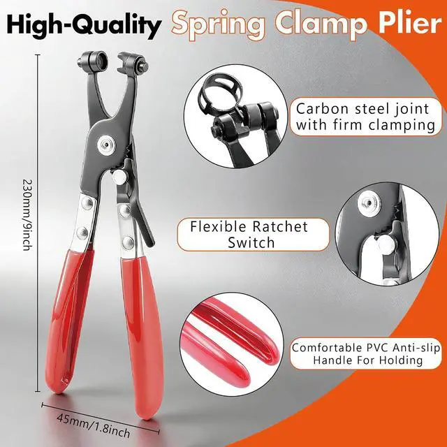Alt view image 4 of 7 - 352Pcs 6-25mm Spring Band Hose Clamps Assortment Kit with Spring Clamp Plier & Hose Clamp Plier for Fuel Lines,Automotive,Marine,Gardening,Vacuum Hoses