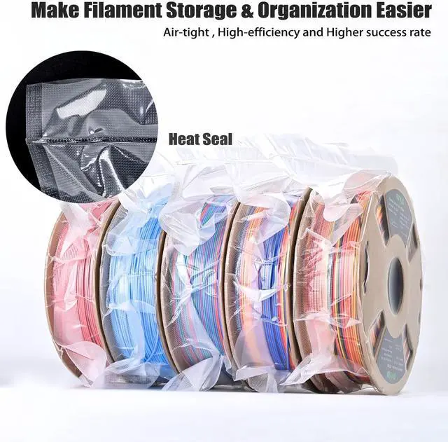 Alt view image 3 of 7 - 3D Filament Vacuum Sealer for Filament Storage Bags, Auto Completely Sealed, No air Leakage, 3D Printer Filament Storage Bags 30Pcs Vacuum Sealed Kit with 30 Desiccants