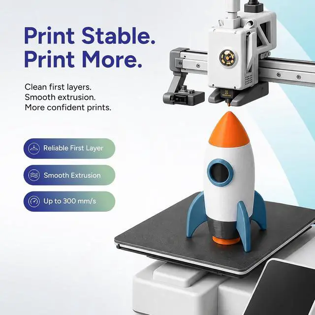 Alt view image 3 of 7 - 4 Pack 1kg High Speed Refill PLA+ Filament, Black*4