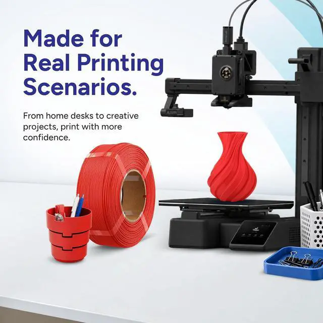 Alt view image 5 of 7 - 4 Pack 1kg High Speed Refill PLA+ Filament, Black*4
