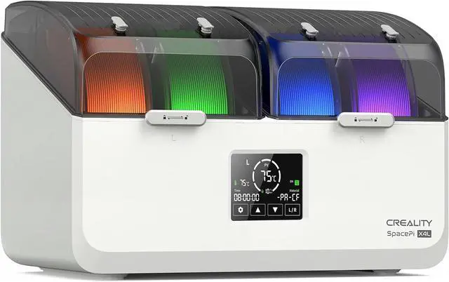 Main image of Official Space Pi X4 Lite Filament Dryer, 4 Spools Filament Dry Box with Dual-Chamber Heated Storage, Max 75 Temerature, Independent Temperature Control for PLA, PETG, ABS, TPU, Nylon, ASA