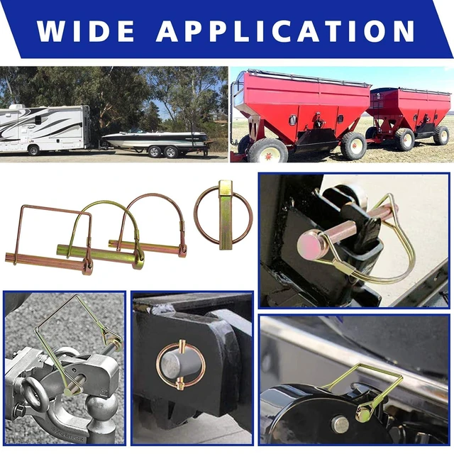 Alt view image 5 of 7 - 202PCS Hitch Pins Clip Pins, Linch and PTO Pins for Trailers Tractors Trucks Towing Mowing, Farm Equipment, Snow Plows, Lawnmowers Garage, Heavy Duty Trailers Accessories Tractor Attachments