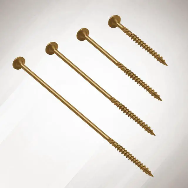 Alt view image 5 of 6 - 50 pcs Yellow Structural Wood Screws 8 inch