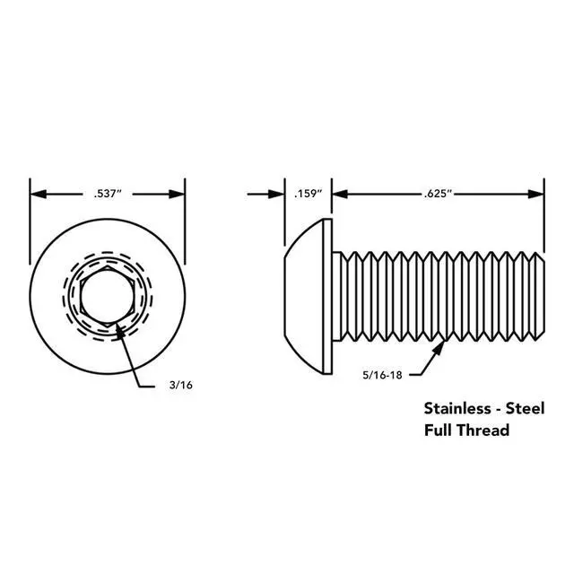 Alt view image 3 of 7 - 8020, 3620, 15 Series, 5/16-18 x .625" Long 8utton Head Socket Cap Screw (BHSCS), with .345" Washer and Economy Slide-in T-Nut, Stainless Steel SS 8020 Channel Hardware HW (10)