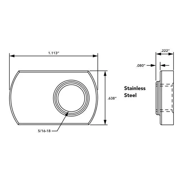 Alt view image 4 of 7 - 8020, 3620, 15 Series, 5/16-18 x .625" Long 8utton Head Socket Cap Screw (BHSCS), with .345" Washer and Economy Slide-in T-Nut, Stainless Steel SS 8020 Channel Hardware HW (10)