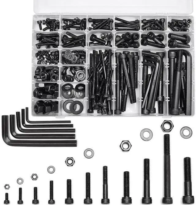 Main image of 434PCS M5 M6 M8 M10 M12 Metric Bolt Assortment for Precision Machinery