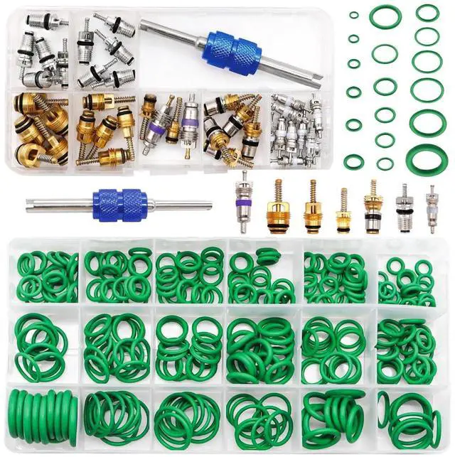 Main image of Car A/C Repair Kit - O-Ring Set + AC Valve Cores
