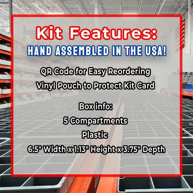 Alt view image 5 of 5 - 1/4" 5/16" 3/8" 7/16" 1/2" Grade 8 SAE Extra Thick Flat Washer Assortment Kit - 168 Pieces!