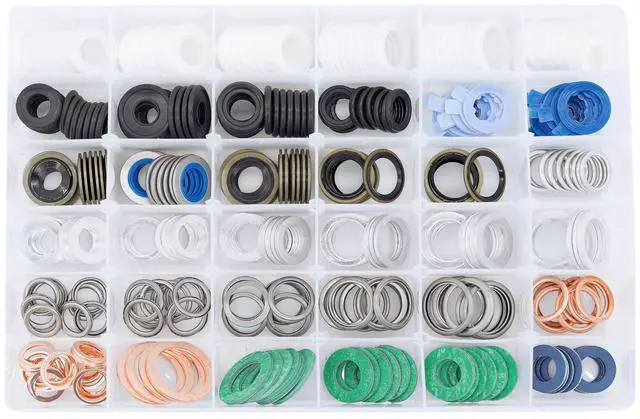 Main image of 330PCS 36 Popular Sizes Mater Oil Drain Plug Gaskets, Washer Assortment Kits Replace 097-119, 097-139, 097-021, 097-025, N0138157, 11026-01M02, APC93000, 94109-14000, 097-128, MD050317