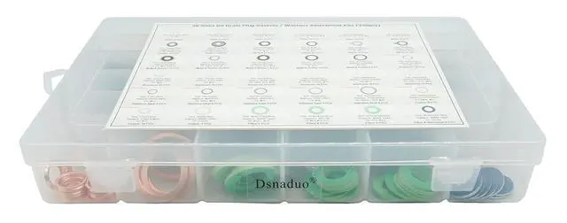 Alt view image 5 of 7 - 330PCS 36 Popular Sizes Mater Oil Drain Plug Gaskets, Washer Assortment Kits Replace 097-119, 097-139, 097-021, 097-025, N0138157, 11026-01M02, APC93000, 94109-14000, 097-128, MD050317