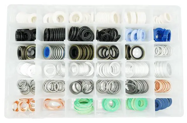Alt view image 7 of 7 - 330PCS 36 Popular Sizes Mater Oil Drain Plug Gaskets, Washer Assortment Kits Replace 097-119, 097-139, 097-021, 097-025, N0138157, 11026-01M02, APC93000, 94109-14000, 097-128, MD050317