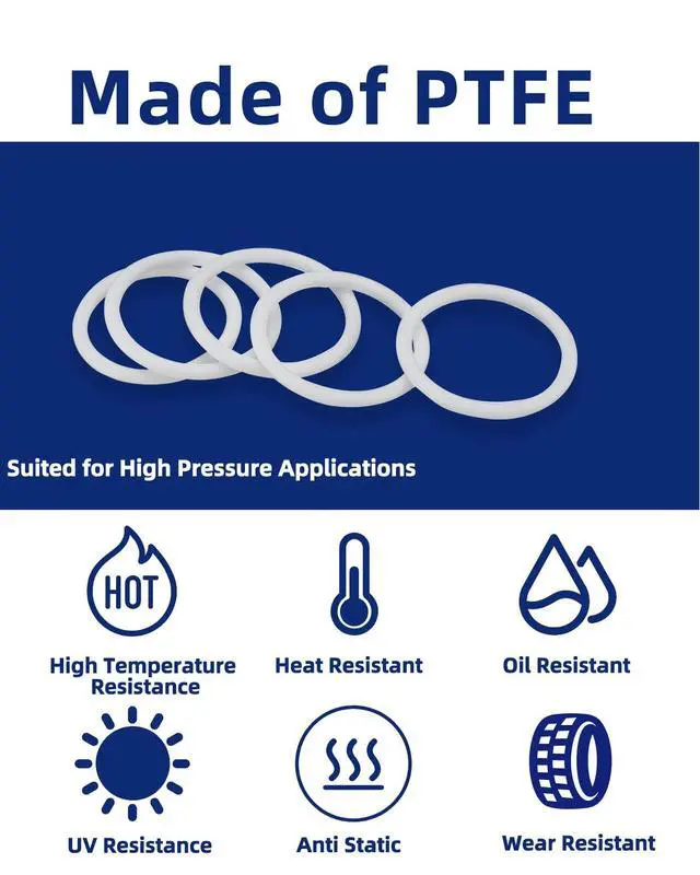 Alt view image 3 of 7 - O Rings Assortment PTFE Kit, 325PCS Sealing Gasket Washer Professional for Automotive Repair, Plumbing and Faucet, Air or Gas Connections, Resist Oil and Heat O-Rings