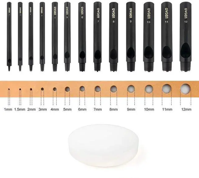 Main image of Professional 13 Pcs Leather Hole Punch Set, Slim Style.1.0-12MM