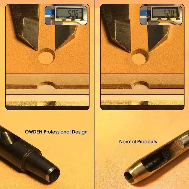 Alt view image 4 of 7 - Professional 13 Pcs Leather Hole Punch Set, Slim Style.1.0-12MM
