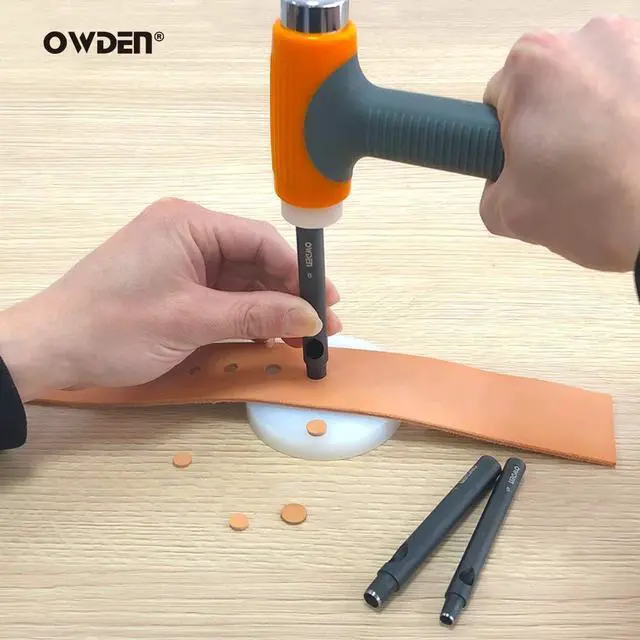 Alt view image 5 of 7 - Professional 13 Pcs Leather Hole Punch Set, Slim Style.1.0-12MM