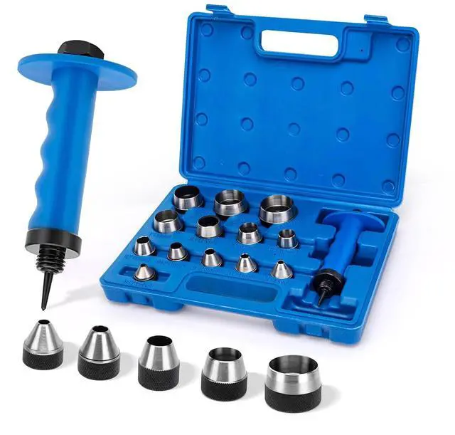 Main image of Hollow Punch Set with Pin Point Punch Shaft, 3/16 to 1-3/8in