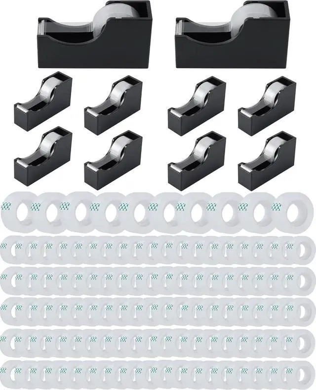 Main image of Bulk Tape Dispenser Set, 120 Rolls Clear Tape, 3/4 x 1000 Inches