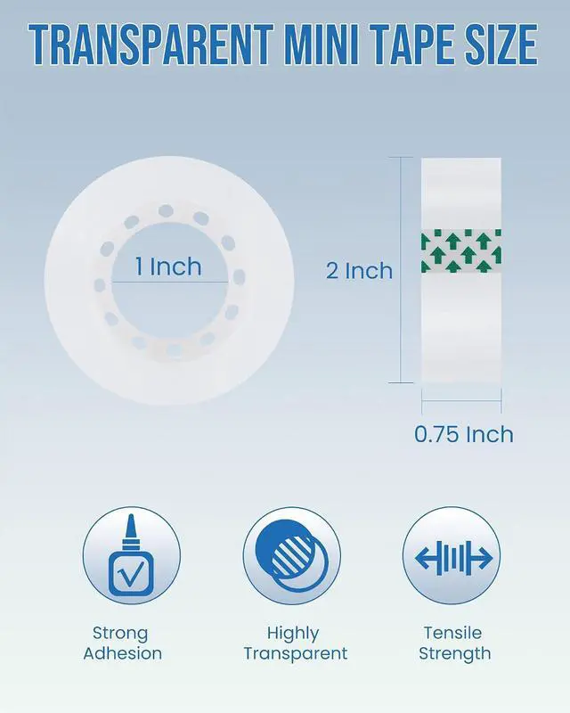 Alt view image 3 of 7 - Bulk Tape Dispenser Set, 120 Rolls Clear Tape, 3/4 x 1000 Inches